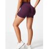 imageYEOREO Womens Biker Shorts 25quot No Front Seam Elysina High Waist Hidden Scrunch Workout Gym Yoga Running ShortsBlack Cherry