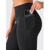 imageYEOREO Straight Leggings with Pockets for Women No Front Seam Workout Leggings High Waist Wide Leg Yoga Pants  29quot 315quotBlack