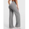 imageYEOREO Straight Leggings with Pockets for Women No Front Seam Workout Leggings High Waist Wide Leg Yoga Pants  29quot 315quotLight Gray