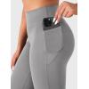 imageYEOREO Straight Leggings with Pockets for Women No Front Seam Workout Leggings High Waist Wide Leg Yoga Pants  29quot 315quotLight Gray