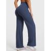 imageYEOREO Straight Leggings with Pockets for Women No Front Seam Workout Leggings High Waist Wide Leg Yoga Pants  29quot 315quotNavy