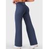 imageYEOREO Straight Leggings with Pockets for Women No Front Seam Workout Leggings High Waist Wide Leg Yoga Pants  29quot 315quotNavy