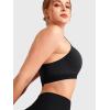 imageYEOREO Racerback Sports Bras for Women Padded Medium Impact Dafnien Seamless Yoga Workout Crop TopsBlack