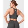 imageYEOREO Racerback Sports Bras for Women Padded Medium Impact Dafnien Seamless Yoga Workout Crop TopsGrey Marble