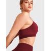 imageYEOREO Racerback Sports Bras for Women Padded Medium Impact Dafnien Seamless Yoga Workout Crop TopsScarlett Red