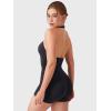 imageYEOREO Daiane Halter Workout Jumpsuits for Women Openback One Piece Padded No Front Seem Bodysuits VBack Yoga Shorts RomperBlack
