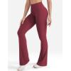 imageYEOREO Mini Flare Leggings for Women 285305325 Hidden Scrunch Workout High Waisted No Front Seam Craze Gym Yoga PantsAnkela Red