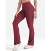 imageYEOREO Mini Flare Leggings for Women 285305325 Hidden Scrunch Workout High Waisted No Front Seam Craze Gym Yoga PantsAnkela Red