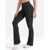 imageYEOREO Mini Flare Leggings for Women 285305325 Hidden Scrunch Workout High Waisted No Front Seam Craze Gym Yoga PantsBlack