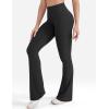 imageYEOREO Mini Flare Leggings for Women 285305325 Hidden Scrunch Workout High Waisted No Front Seam Craze Gym Yoga PantsBlack