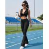 imageYEOREO Mini Flare Leggings for Women 285305325 Hidden Scrunch Workout High Waisted No Front Seam Craze Gym Yoga PantsBlack