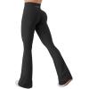 imageYEOREO Mini Flare Leggings for Women 285305325 Hidden Scrunch Workout High Waisted No Front Seam Craze Gym Yoga PantsBlack
