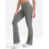 imageYEOREO Mini Flare Leggings for Women 285305325 Hidden Scrunch Workout High Waisted No Front Seam Craze Gym Yoga PantsGray Green