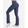 imageYEOREO Mini Flare Leggings for Women 285305325 Hidden Scrunch Workout High Waisted No Front Seam Craze Gym Yoga PantsNavy Blue