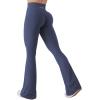 imageYEOREO Mini Flare Leggings for Women 285305325 Hidden Scrunch Workout High Waisted No Front Seam Craze Gym Yoga PantsNavy Blue