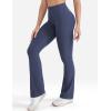 imageYEOREO Mini Flare Leggings for Women 285305325 Hidden Scrunch Workout High Waisted No Front Seam Craze Gym Yoga PantsNavy Blue
