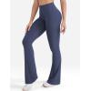 imageYEOREO Mini Flare Leggings for Women 285305325 Hidden Scrunch Workout High Waisted No Front Seam Craze Gym Yoga PantsNavy Blue
