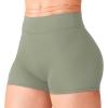 imageYEOREO Womens Low Rise Biker Shorts 25 No Front Seam Zahida Workout Volleyball Gym Yoga Booty ShortsGray Green