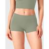 imageYEOREO Womens Low Rise Biker Shorts 25 No Front Seam Zahida Workout Volleyball Gym Yoga Booty ShortsGray Green