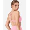 imageYEOREO Workout Sports Bras for Women Padded Y Back V Neck Bra Adjustable Straps Zaahira Backless Gym Yoga TopsBaby Pink