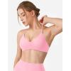 imageYEOREO Workout Sports Bras for Women Padded Y Back V Neck Bra Adjustable Straps Zaahira Backless Gym Yoga TopsBaby Pink