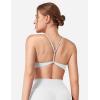imageYEOREO Workout Sports Bras for Women Padded Y Back V Neck Bra Adjustable Straps Zaahira Backless Gym Yoga TopsWhite