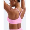 imageYEOREO Y Back Sports Bras for Women Padded Racerback Bra Paisely Light Impact Adjustable Straps Gym Workout TopsBubblegum Pink