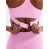 imageYEOREO Y Back Sports Bras for Women Padded Racerback Bra Paisely Light Impact Adjustable Straps Gym Workout TopsBubblegum Pink