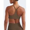 imageYEOREO Y Back Sports Bras for Women Padded Racerback Bra Paisely Light Impact Adjustable Straps Gym Workout TopsCoffee