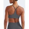 imageYEOREO Y Back Sports Bras for Women Padded Racerback Bra Paisely Light Impact Adjustable Straps Gym Workout TopsDark Gray