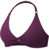 imageYEOREO Halter Sports Bras for Women Low Impact Removable Padded Adjustable Deep V Bra Seamless Workout Gym Crop TopsBlack Cherry