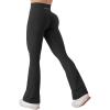 imageYEOREO Mini Flare Leggings for Women 285305325 Hidden Scrunch Workout High Waisted No Front Seam Craze Gym Yoga PantsBlack