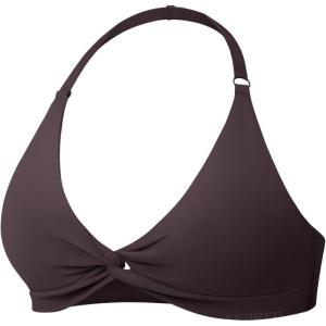 imageYEOREO Halter Sports Bras for Women Low Impact Removable Padded Adjustable Deep V Bra Seamless Workout Gym Crop TopsDark Brown