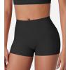imageYEOREO Low Rise Biker Shorts with Pockets for Women 36 Gym Workout No Front Seam Eloiwen Yoga Booty Scrunch ShortsBlack