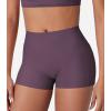 imageYEOREO Low Rise Biker Shorts with Pockets for Women 36 Gym Workout No Front Seam Eloiwen Yoga Booty Scrunch ShortsBlackberry Purple