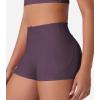 imageYEOREO Low Rise Biker Shorts with Pockets for Women 36 Gym Workout No Front Seam Eloiwen Yoga Booty Scrunch ShortsBlackberry Purple