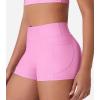 imageYEOREO Low Rise Biker Shorts with Pockets for Women 36 Gym Workout No Front Seam Eloiwen Yoga Booty Scrunch ShortsBubblegum Pink