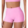 imageYEOREO Low Rise Biker Shorts with Pockets for Women 36 Gym Workout No Front Seam Eloiwen Yoga Booty Scrunch ShortsBubblegum Pink