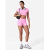imageYEOREO Low Rise Biker Shorts with Pockets for Women 36 Gym Workout No Front Seam Eloiwen Yoga Booty Scrunch ShortsBubblegum Pink
