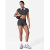 imageYEOREO Low Rise Biker Shorts with Pockets for Women 36 Gym Workout No Front Seam Eloiwen Yoga Booty Scrunch ShortsCoal