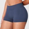 imageYEOREO Workout Shorts Women Low Rise 25 Squat Proof Seamless Gym Badriya Volleyball Booty ShortsBlue Gray