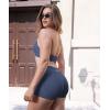 imageYEOREO Workout Shorts Women Low Rise 25 Squat Proof Seamless Gym Badriya Volleyball Booty ShortsBlue Gray