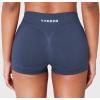 imageYEOREO Workout Shorts Women Low Rise 25 Squat Proof Seamless Gym Badriya Volleyball Booty ShortsBlue Gray