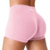 imageYEOREO Workout Shorts Women Low Rise 25 Squat Proof Seamless Gym Badriya Volleyball Booty ShortsPink