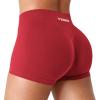 imageYEOREO Workout Shorts Women Low Rise 25 Squat Proof Seamless Gym Badriya Volleyball Booty ShortsRed