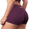 imageYEOREO Workout Shorts Women Low Rise 25 Squat Proof Seamless Gym Badriya Volleyball Booty ShortsBlack Cherry