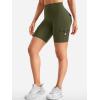 imageYEOREO CoreFlex Women Workout Biker Shorts with Cargo Pockets Hidden Scrunch High Waisted 8 Inseam Gym ShortsArmy Green