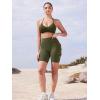 imageYEOREO CoreFlex Women Workout Biker Shorts with Cargo Pockets Hidden Scrunch High Waisted 8 Inseam Gym ShortsArmy Green