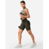imageYEOREO CoreFlex Women Workout Biker Shorts with Cargo Pockets Hidden Scrunch High Waisted 8 Inseam Gym ShortsArmy Green Camo