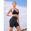 imageYEOREO CoreFlex Women Workout Biker Shorts with Cargo Pockets Hidden Scrunch High Waisted 8 Inseam Gym ShortsBlack